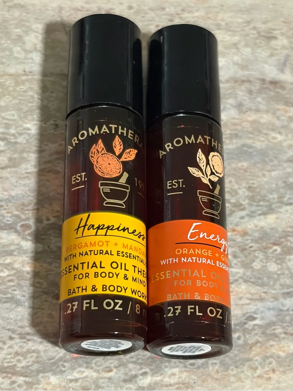 Bath & Body Works Bergamot Mandarin & Orange Ginger Discontinued Roller Set -